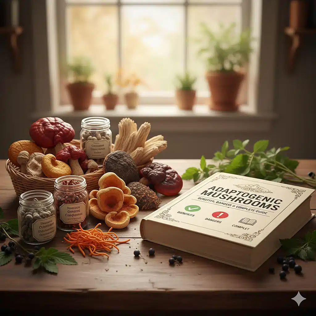 Champignons adaptogènes de qualité et intégré à une hygiène de vie saine