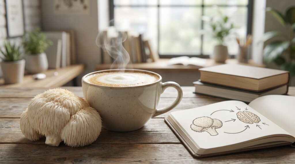 Découvrez le café Lion's Mane, une boisson naturelle pour stimuler votre concentration et votre mémoire tout au long de la journée.