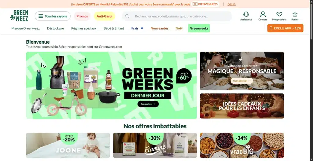Greenweez avis : que vaut vraiment le supermarché bio en ligne ? 3 Le supermarché bio en ligne Greenweez sur ordinateur, avis et présentation du concept